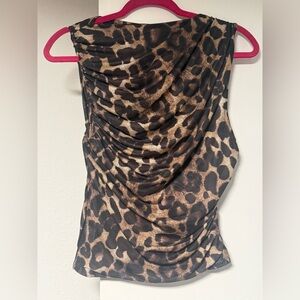 Leopard Print Sleeveless Top